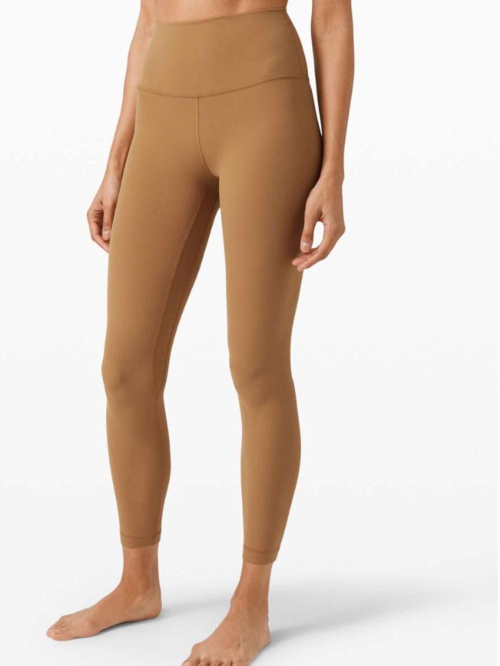 Lululemon align II high rise leggings 25” size 6 in saddle brown gold